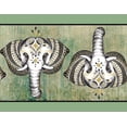 thumbnail image 2 of IBA Indianbeautifulart Green Tribal Elephant Face Animal Printed Ribbon Trim 9 Yards Velvet Fabric Laces For Crafts Sewing Accessories 4 Inches, 2 of 6