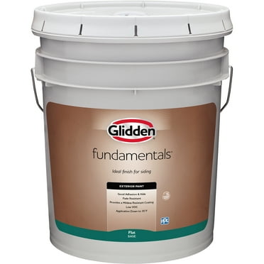 Glidden Fundamentals Exterior Paint Coral Cove / Orange, Flat, 5 Gallon