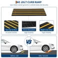 thumbnail image 2 of Car Driveway Rubber Curb Ramp,1 Pack 48.8-inch Heavy Duty Low Profile Slope Ramps with Reflective Safety Strips for Vehicles, RVs, and Wheelchairs,33000 lbs Load Capacity, 2 of 7