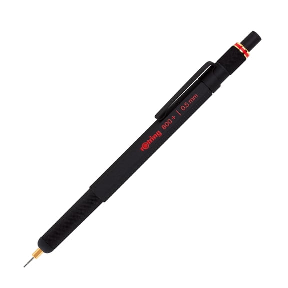 rOtring 800 Mechanical Pencil and Touchscreen Stylus | 0.5 mm | Black Metal Barrel