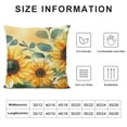 thumbnail image 6 of Awypu Sunflower Pillow Covers Summer Flower Eucalyptus Leaves Throw Pillow Case Green Stripes Farmhouse Floral Cushion Cover for Home Office Sofa Couch Decoration, 2 Pcs, 6 of 6