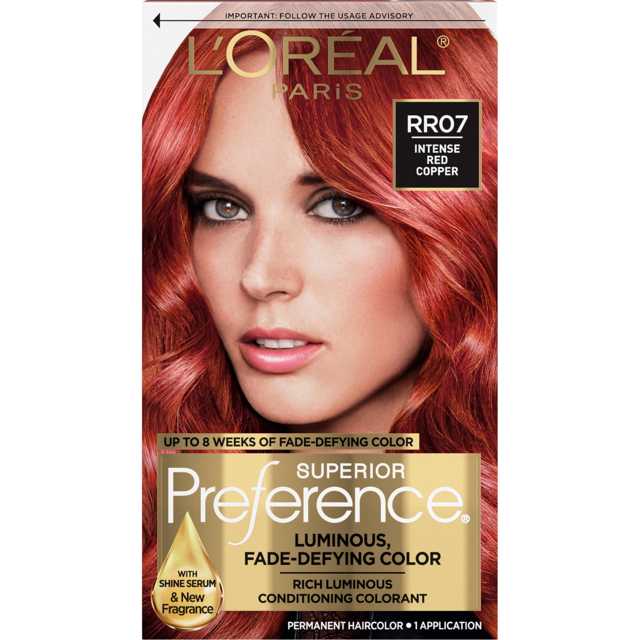 L'Oreal Paris Superior Preference Permanent Haircolor RR-07 Intense Red Copper PLUS PREFERENCE CONDITIONER
