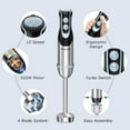 thumbnail image 2 of Immersion Blender Handheld, 4-in-1 S ainless S eel Hand Elec ric S ick Mixer wi h 12-Speeds & urbo Mode, Powerful 500W Emulsion Blender wi h Beaker, Chopper & Whisk, 2 of 4