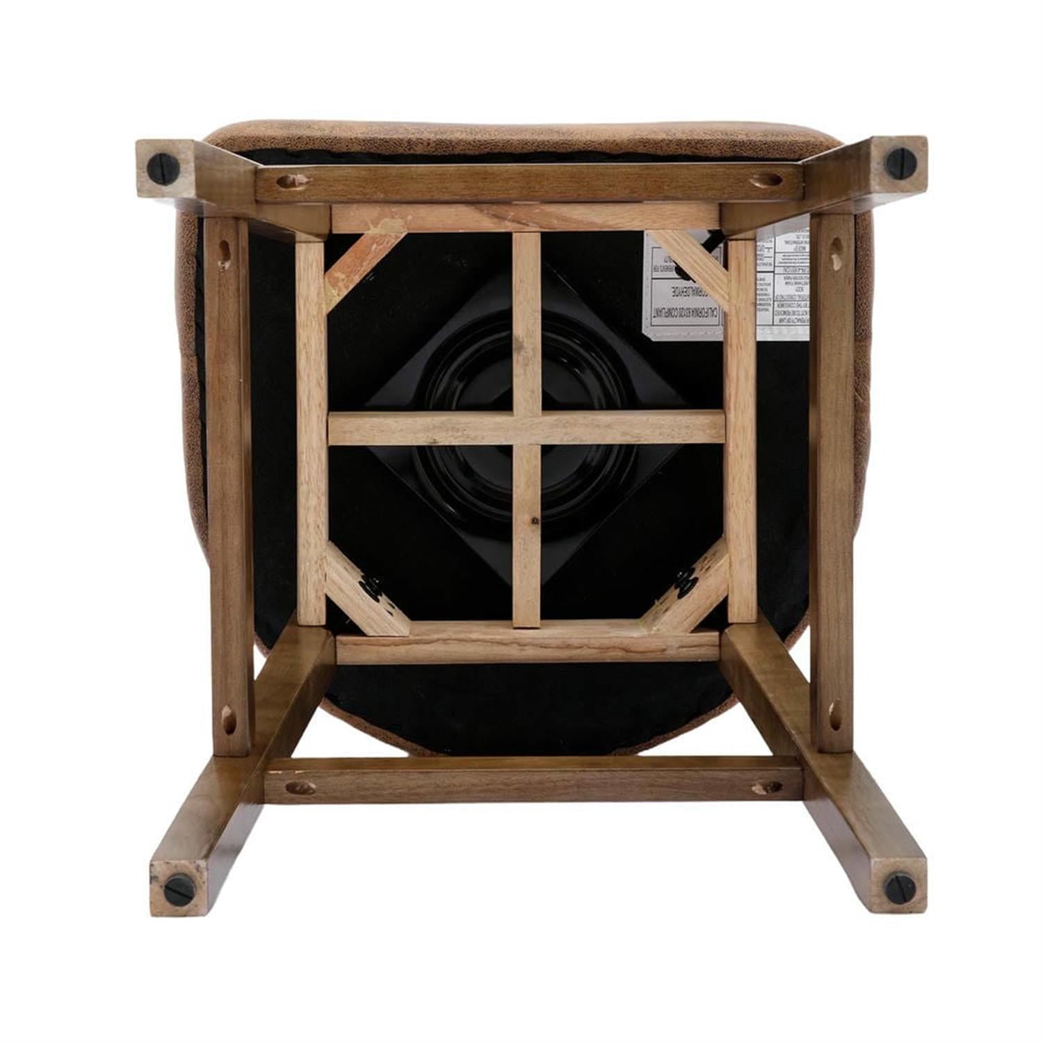 Demi Bonn 39" Counter Height Bar Stools Set of 2, Polyester Upholstered Swivel Barstools with Backrest, Kitchen Island Countertop Chairs for Dining Room, Brown