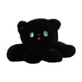 thumbnail image 4 of Cabeza de gato de peluche creativa, juguete decorativo de peluche, almohada suave hecha a mano Negro, 4 of 9
