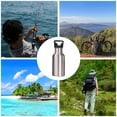 thumbnail image 4 of Jiibva Stainless Steel Gourd Bottle With Handle Thermos Bottle Metal Water Bottle Multifunctional Water Bottle for Tea Beverage Milk Lemonade, 4 of 7