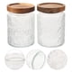 thumbnail image 4 of 2 frascos de vidrio herméticos para almacenar granos con tapa de madera., 4 of 8