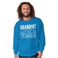 thumbnail image 3 of Young at Heart Grandpa Grandparent Men's Crewneck Sweatshirt Brisco Brands 3X, 3 of 6