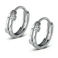 thumbnail image 6 of K-KED 925 Sterling Silver Crystal Stud 8/12mm Hoop Earrings Fashion Women Jewelry-Gold-8 mm, 6 of 6
