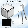 thumbnail image 4 of 18Pcs Metal Ice Cube,Reusable Whiskey Stones,Stainless Steel Ice Cubes,Refreezable Chilling Ice Cubes,Metal Chilling Rocks with Tongs and Drawstring Bag for Whiskey Vodka Juice Milk Soda, 4 of 7