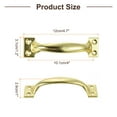 thumbnail image 2 of Uxcell 8Pcs 4.72" Gate Handle with Screw for Kitchen Closet Door, Gold, 2 of 6
