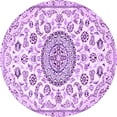 thumbnail image 1 of Ahgly Company Indoor Round Medallion Purple Traditional Area Rugs, 8' Round, 1 of 4