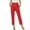 Red 1, variant on IDALL Linen Pants Women Petite Pants Women Autumn Casual High Waisted Button Capris Regular Fit Solid Cropped Pant Baleaf Pants Women Summer Pants Coffee L