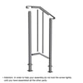 thumbnail image 4 of Tcbosik 1 to 2 Steps Outdoor Stair Railing, Metal Handrails for Outdoor Step Outdoor Railing, Easy to Install, Black, 4 of 7