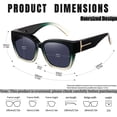 thumbnail image 4 of Gafas de Sol Polarizadas KANASTAL UV400 Negro/Verde Para Usar Sobre Anteojos, 4 of 7