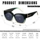 thumbnail image 4 of Gafas de Sol Polarizadas KANASTAL UV400 Negro/Verde Para Usar Sobre Anteojos, 4 of 7