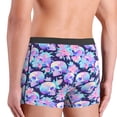 thumbnail image 4 of Men's Boxer Briefs, pinkk flower crystal Skull Soft Comfy Mens Underwear Boxer Briefs Breathable With Widen Waist, 4 of 7