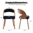 thumbnail image 5 of STARY Set of 4 Wood Dining Chairs with Curved Backrest for Kitchen Dining Room, Black, 5 of 8