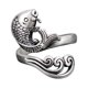 thumbnail image 1 of Anillo Aleación Apertura Vintage JShteea para Mujer Dedal Ajustable Lazo Ganchillo pez Koi, 1 of 9