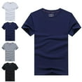 thumbnail image 5 of CENL Mens Cotton Solid Color T shirt O-Neck Short Sleeve High Quality Summer Tops, 5 of 5