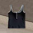 thumbnail image 7 of BUIGTTKLOP Womens Tank Tops Spaghetti Strap Sleeveless Shirts Sqaure Neck Button up Stretch Camiosle Top, 7 of 7