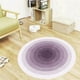 thumbnail image 4 of Alfombra redonda púrpura de 60 cm para sala de estar, sofá de viento crema, mesa de café, dormitorio, cabecero, estudio, cojín insonorizante para el suelo, 4 of 6