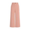 thumbnail image 4 of Cutuoiiu Plus Size Womens Solid Color High Waist Straight Leg Suit Trousers with Pockets Gifts, 4 of 7