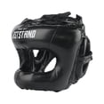 thumbnail image 3 of Casco de boxeo suave y transpirable de cobertura completa, equipo de protección para artes marciales. Negro, 3 of 9