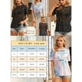 thumbnail image 4 of Anygrew Women's Summer Short Sleeve Tops Crew Neck Sexy See Through Mesh Sheer Sexy Lace T Shirt Blouse, 4 of 6