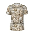 thumbnail image 5 of Wukai Starfish and Sea Shells Print Men's Short-Sleeved Mesh T-Shirt,Quick-Dry Short Sleeve Workout T-Shirt-X-Small, 5 of 8