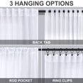thumbnail image 4 of Cortinas DANCURTON, mezcla de lino, 107 x 234 cm, semitransparente, color blanco, 4 of 8