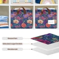 thumbnail image 4 of Yayeee Foldable Storage Basket for Shelves Set of 2 Waterproof Cloth Bins with Handles, Blooming Flowers Pattern, 4 of 7