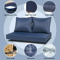 thumbnail image 5 of VIXLON 3 Piece Indoor/Outdoor Loveseat Settee Matching Chair Cushion Set 46" x 26", 5 of 7