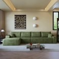 thumbnail image 5 of CKEASEAN 135" Oversized Boneless Couch with Left L-Shape Chaise, Modern Modular Sectional Sofa with Deep Seat, No Assembly Required, Cloud Sectional Couch, Corduroy Fabric, 5 of 10