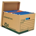 thumbnail image 3 of Universal 2822401 Letter/Legal Recycled Heavy-Duty Record Storage Box - Kraft/Green (12/Carton), 3 of 5