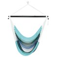 thumbnail image 1 of Sunnydaze Polyester Rope Hanging Caribbean-Style Hammock Chair Swing for Patio, Porch, or Yard - Lagoon Stripes, 1 of 8