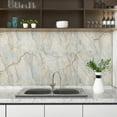 thumbnail image 4 of CHIHUT Cream Blue Gold Marble Contact Paper 17.7"×100" Self Adhesive Removable Kitchen Peel and Stick Countertops Wallpaper Waterproof Glossy Thicken Marble Wallpaper for Cabinet Shelf Liner, 4 of 6
