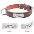 thumbnail image 3 of Pet Artist Leather Personalized Dog Collar Adjustable Puppy ID Name Custom Engraved S/M/L, 3 of 7