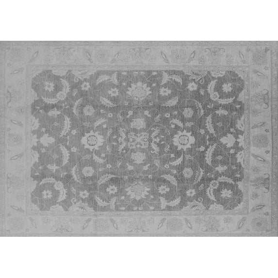 Ahgly Company Indoor Rectangle Oriental Gray Industrial Area Rugs, 2' x 4'