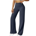 thumbnail image 7 of Efsteb Yoga Pants Women High Waist Stretch Casual Soft Straight Leg Bottoms Workout Wide Leg Pants Gym Fitness Athletic Yoga Jogger Trouser (Navy,XXL), 7 of 7