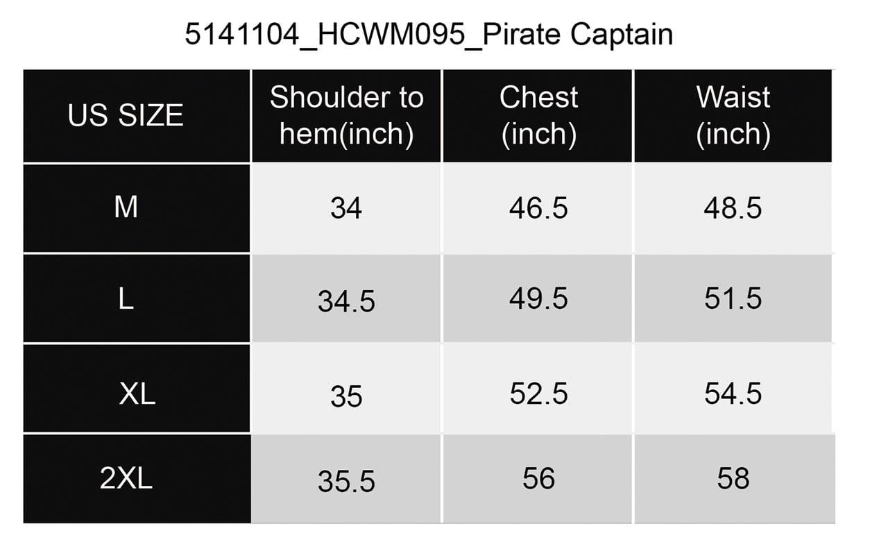 Pirate Captain Family Matching Costume for Adults, Mens, Medium (32/34), by Way to Celebrate