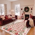 thumbnail image 3 of KUETH 5'x7' Christmas Machine Washable Area Rug, Non-Slip Rugs for Living Room, Bedroom and Dining Area, Beige, 3 of 7