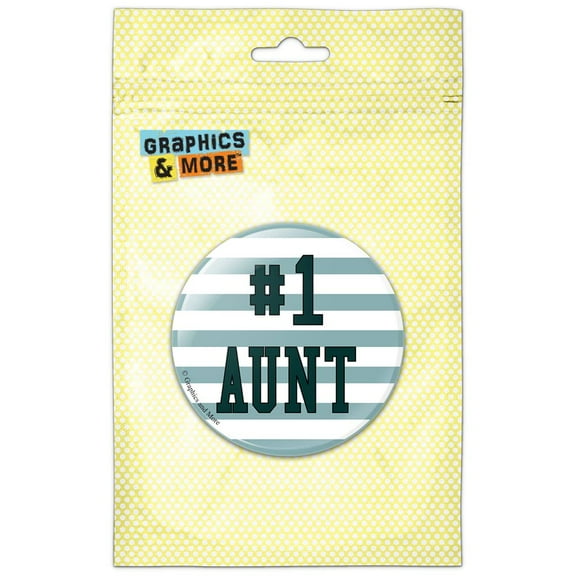 #1 Aunt Number One Favorite Pinback Button Pin Badge