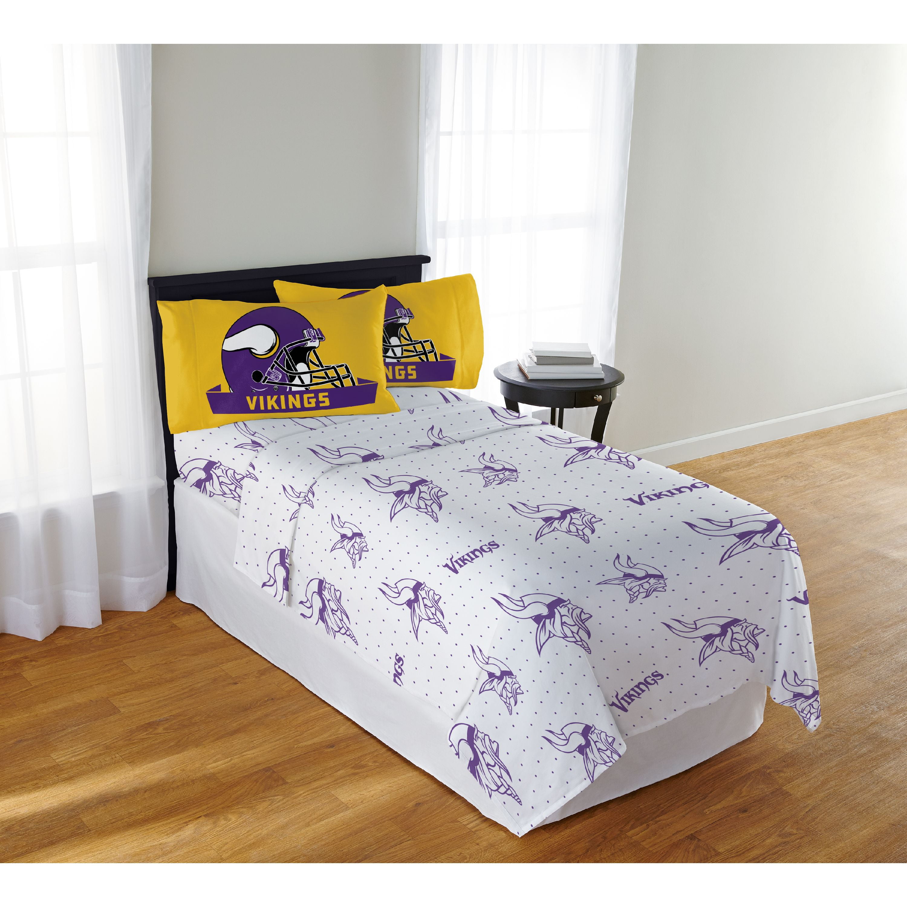 Minnesota Vikings Sheet Set Nfl Full Bed Fitted Flat Sheets Boys