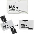 thumbnail image 4 of Micro SD TF to Memory Stick MS Pro Duo for PSP 1000/2000 / 3000 Card Dual 2 Slot Adapter Converter CR-5400 CR5400,2 pcs, 4 of 5