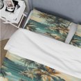 thumbnail image 4 of Designart "Breezy Palms In The Tropics V" Green Tropical Bedding Covert Set - Tropical Bed Set With 1 Sham, 4 of 5