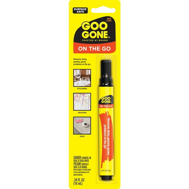 Goo Gone On The Go Pen 0 34 Fl Oz Clear Walmart Com Walmart Com