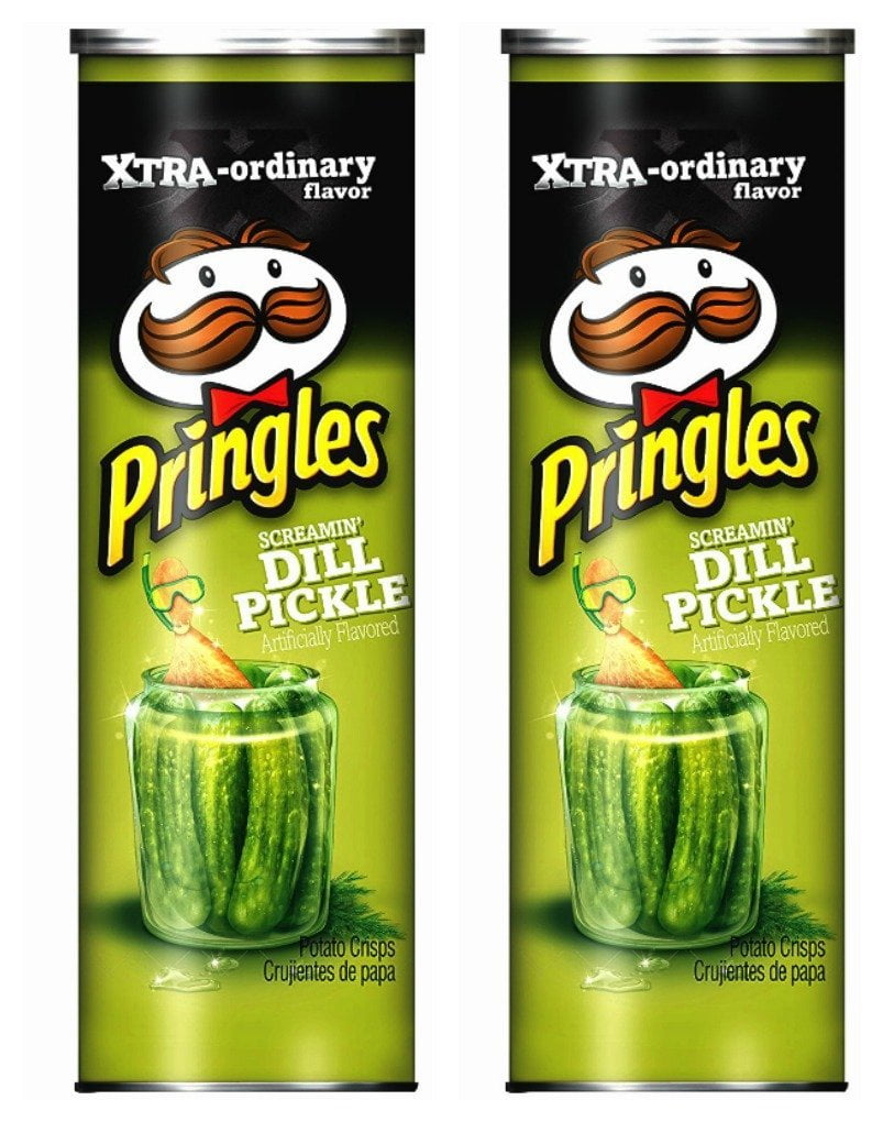 Pringles Screamin Dill Pickle Potato Crisps Oz Pack Walmart Com My