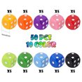 thumbnail image 1 of Coloros de perlas de 50 paquetes de 50 mm Juego de dados de juego de esquina redonda, acryl multicolor sólido NiToy NiToy, 1 of 2