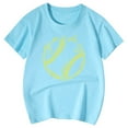 thumbnail image 3 of Hiijoy Little Girls Baseball Graphic T Shirt Short Sleeve Casual Sports T-Shirt Summer Tee, 3 of 3